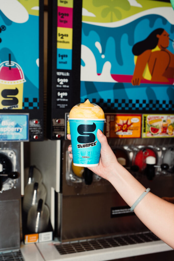 Slurpee with hand
