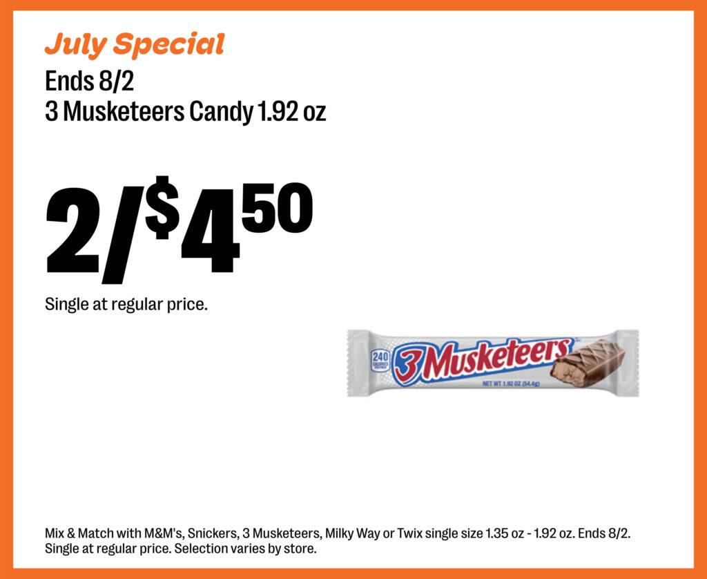 3 Musketeers Candy